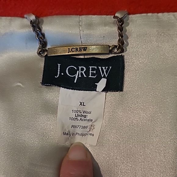 J. Crew Lady Day Jacket Lined Double-Breasted Metro Coat Wool Winter Peacoat XL - Picture 7 of 16